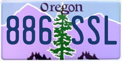 OR license plate 886SSL