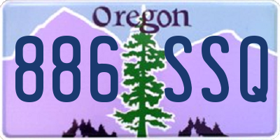 OR license plate 886SSQ