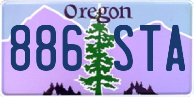 OR license plate 886STA