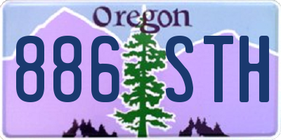 OR license plate 886STH