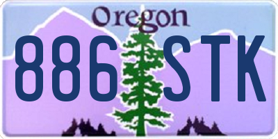 OR license plate 886STK