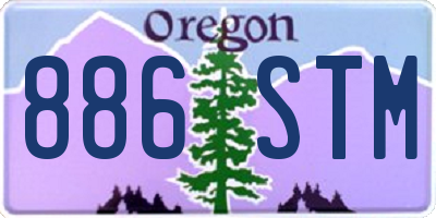 OR license plate 886STM