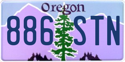 OR license plate 886STN