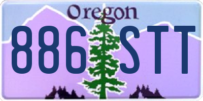 OR license plate 886STT