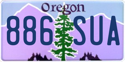 OR license plate 886SUA