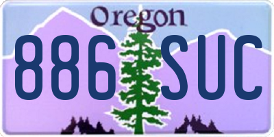 OR license plate 886SUC