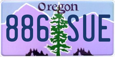 OR license plate 886SUE