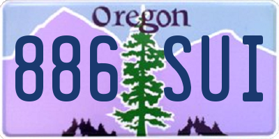 OR license plate 886SUI