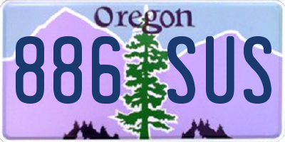 OR license plate 886SUS