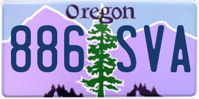 OR license plate 886SVA