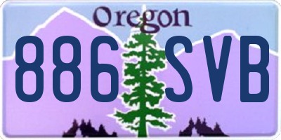OR license plate 886SVB