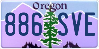 OR license plate 886SVE