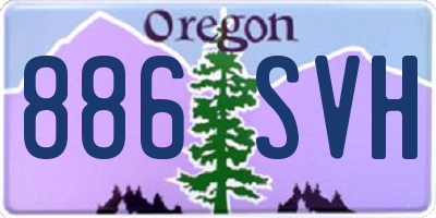 OR license plate 886SVH