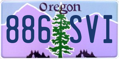 OR license plate 886SVI