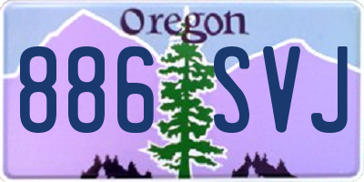 OR license plate 886SVJ