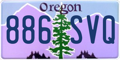 OR license plate 886SVQ