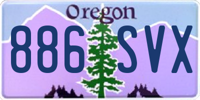 OR license plate 886SVX
