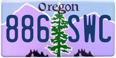 OR license plate 886SWC