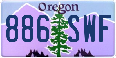OR license plate 886SWF
