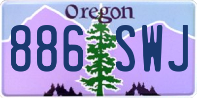 OR license plate 886SWJ