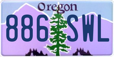 OR license plate 886SWL