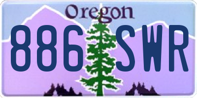 OR license plate 886SWR