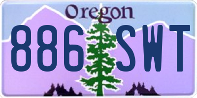 OR license plate 886SWT