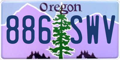 OR license plate 886SWV