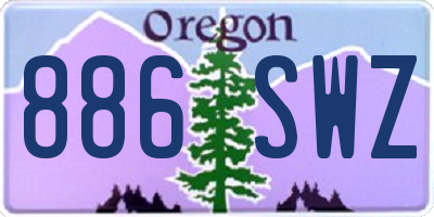 OR license plate 886SWZ