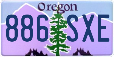 OR license plate 886SXE