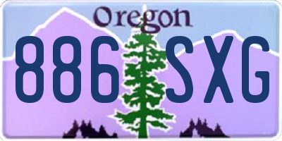 OR license plate 886SXG