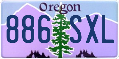 OR license plate 886SXL