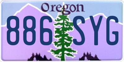 OR license plate 886SYG