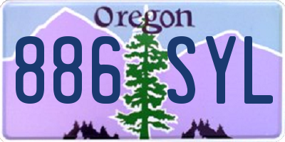OR license plate 886SYL