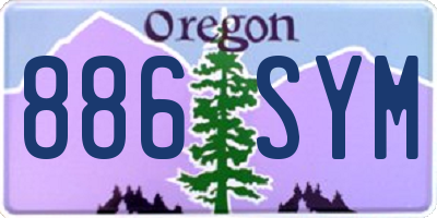 OR license plate 886SYM
