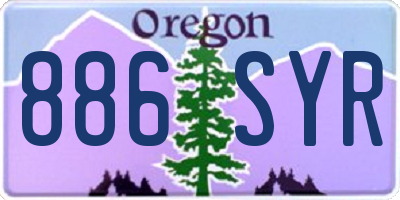 OR license plate 886SYR