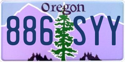 OR license plate 886SYY