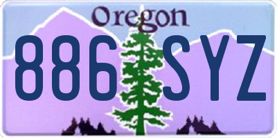 OR license plate 886SYZ