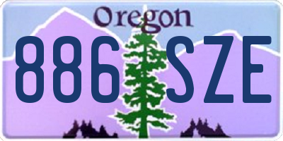 OR license plate 886SZE