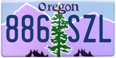 OR license plate 886SZL
