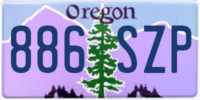 OR license plate 886SZP