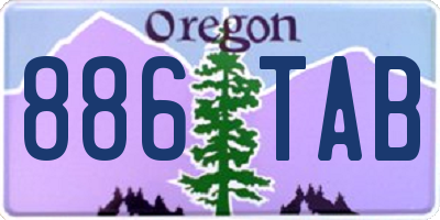 OR license plate 886TAB