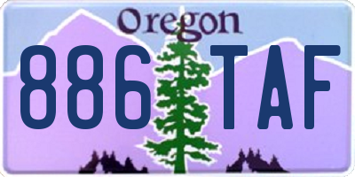 OR license plate 886TAF