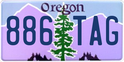 OR license plate 886TAG