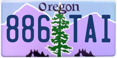 OR license plate 886TAI
