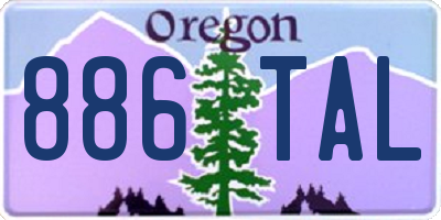 OR license plate 886TAL