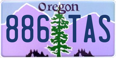 OR license plate 886TAS