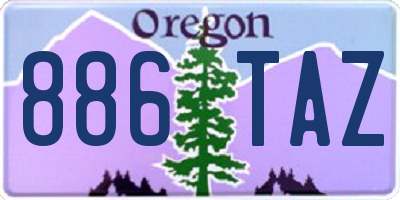 OR license plate 886TAZ