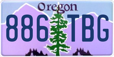 OR license plate 886TBG