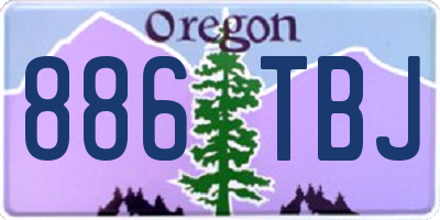 OR license plate 886TBJ
